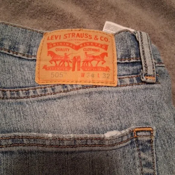 Men's Levi's 505 Straight Leg Jeans - Picture 5 of 5